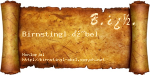 Birnstingl Ábel névjegykártya