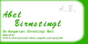 abel birnstingl business card
