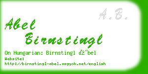 abel birnstingl business card